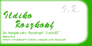 ildiko roszkopf business card